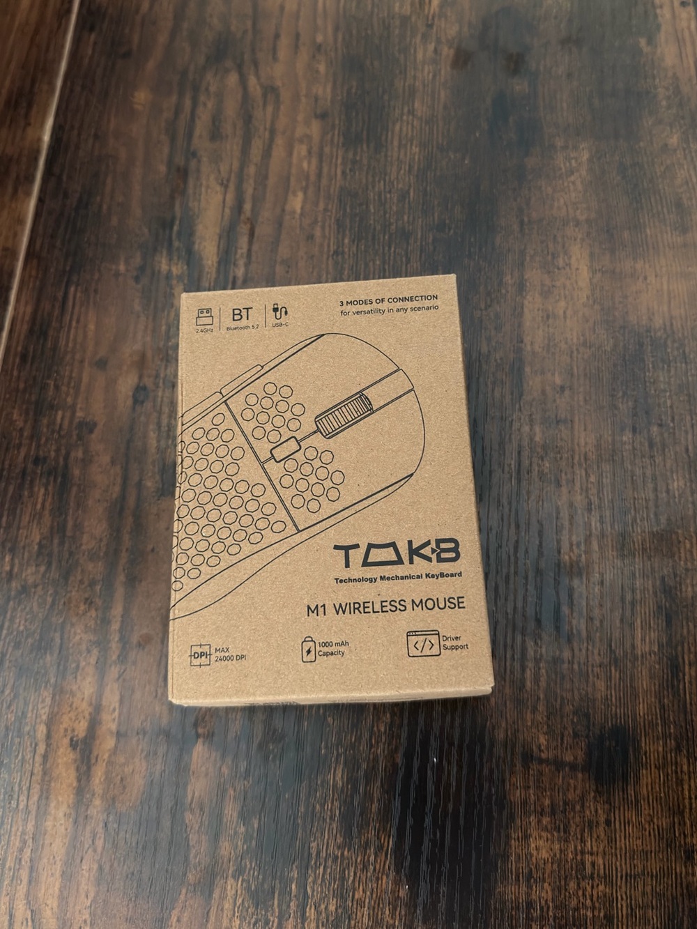 TMKB Falcon M1 Wireless Mouse 24000 DPI Bluetooth 5.2 180 Hour Battery Black RGB